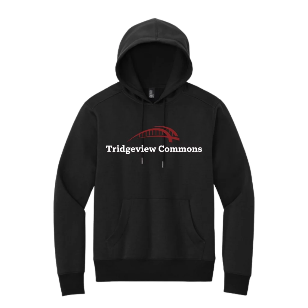Fleece Jet Black Logo Hoodie
