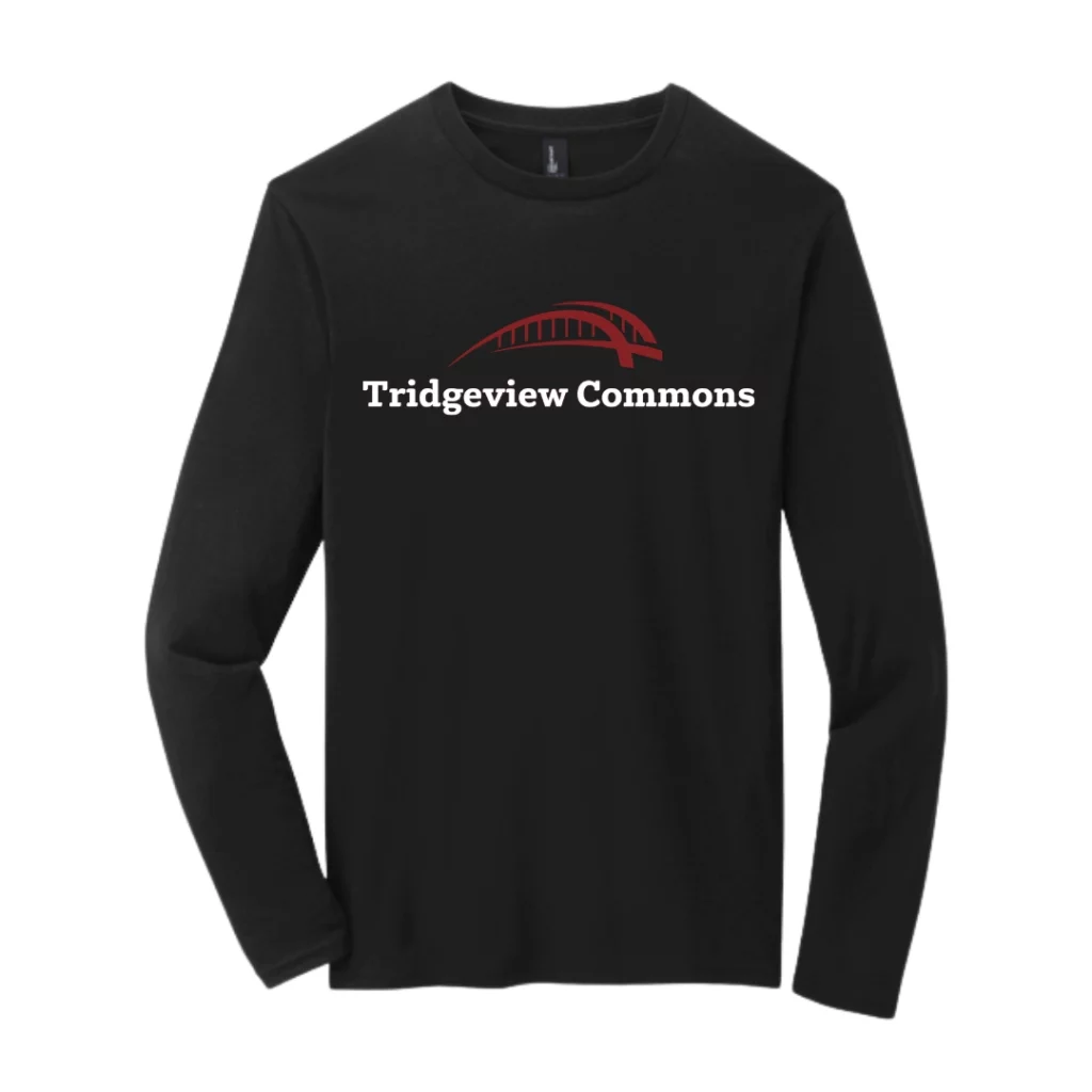 Tridgeview Commons Black Logo Long-Sleeve Tee