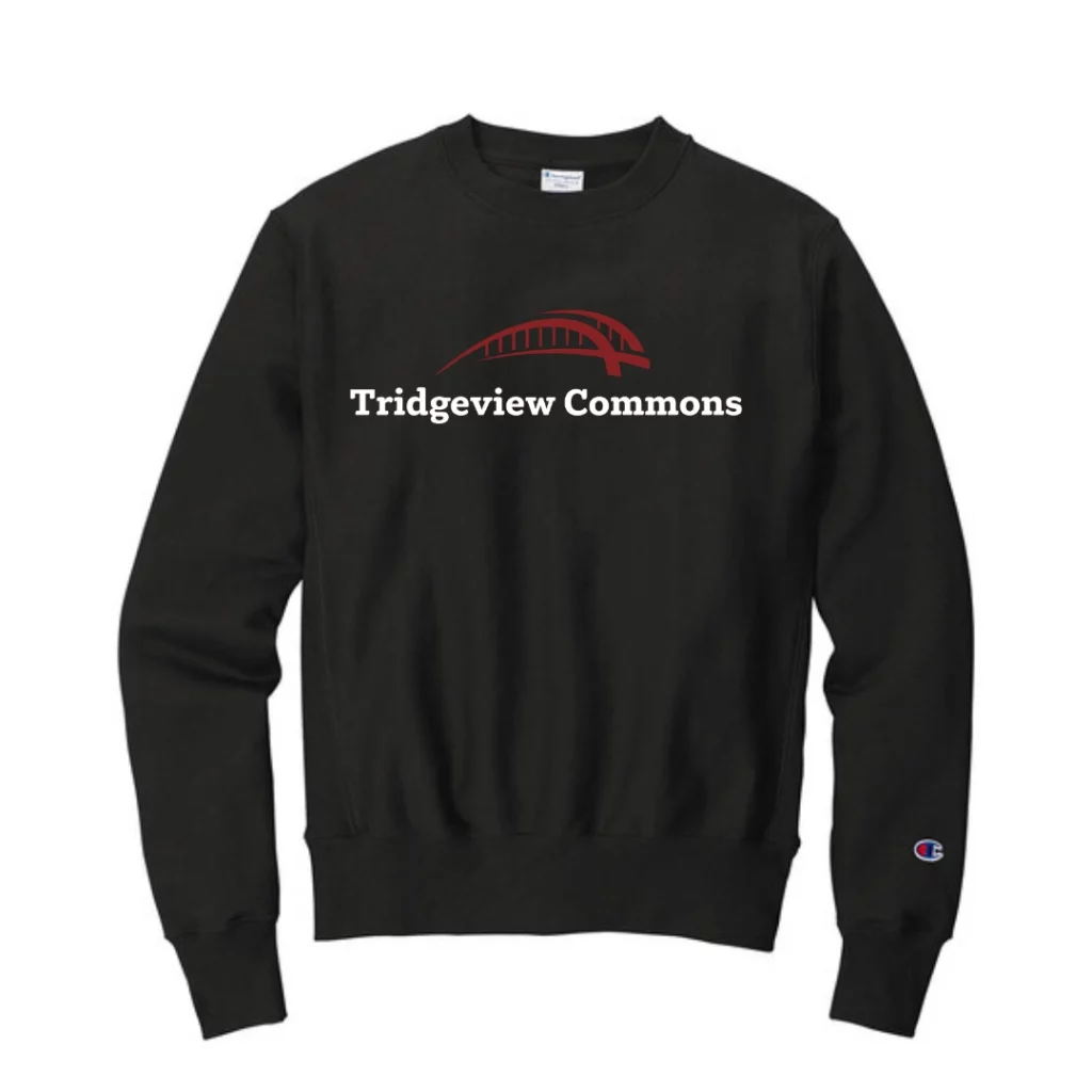 Champion® Reverse Weave® Black Crewneck Sweatshirt